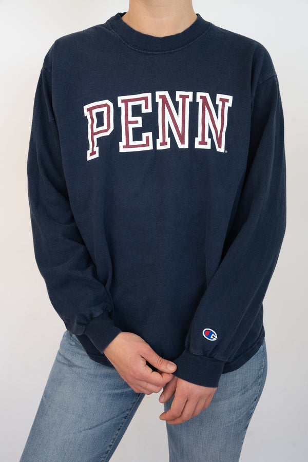 Penn Navy Long Sleeved T-Shirt