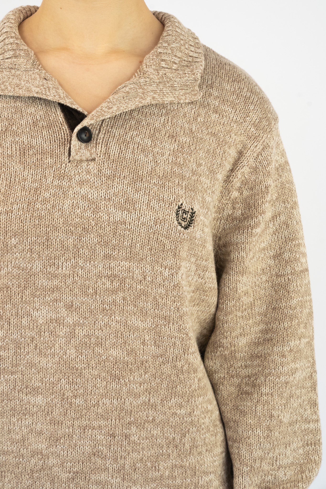 Beige Button Sweater