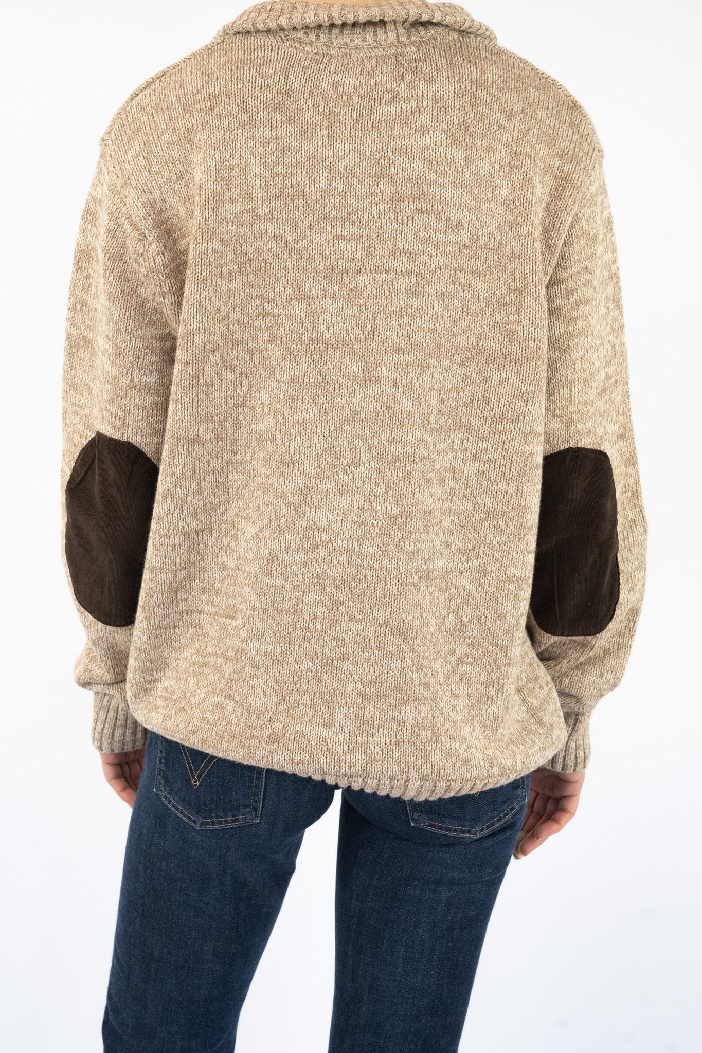 Beige Button Sweater