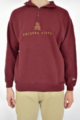 Burgundy Quarter Zip Sweatshirt