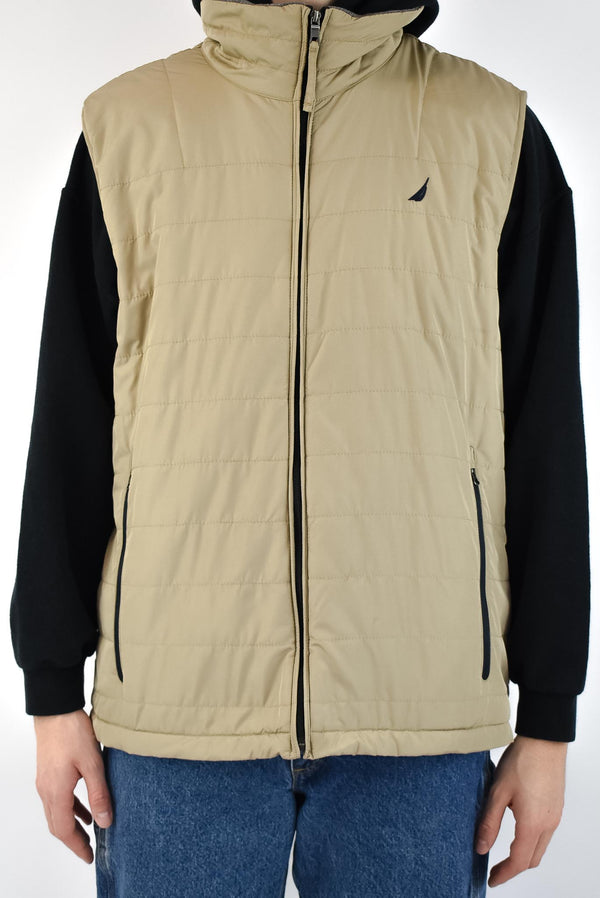 Beige Zip Vest