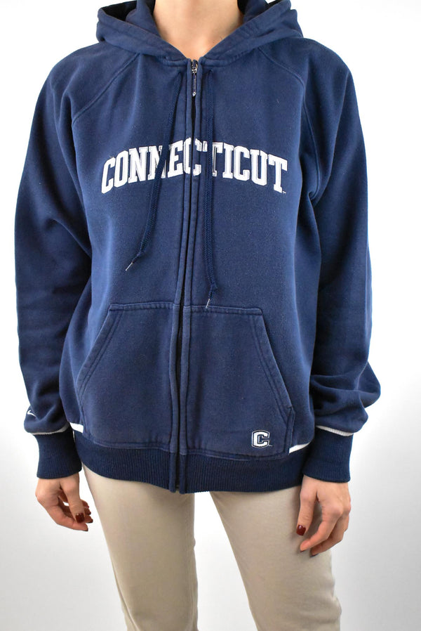 Connecticut Navy Zip Hoodie