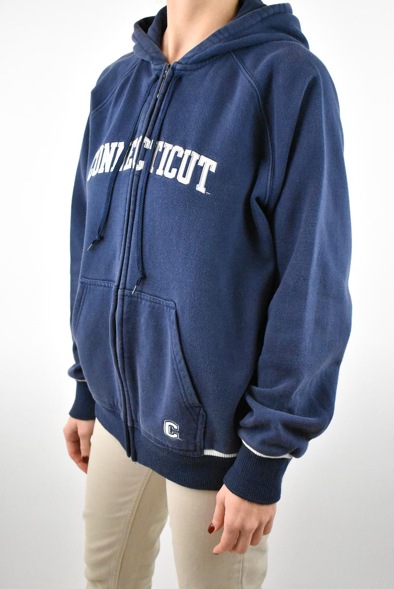 Connecticut Navy Zip Hoodie