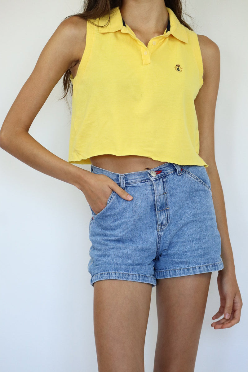 Yellow Cropped Polo