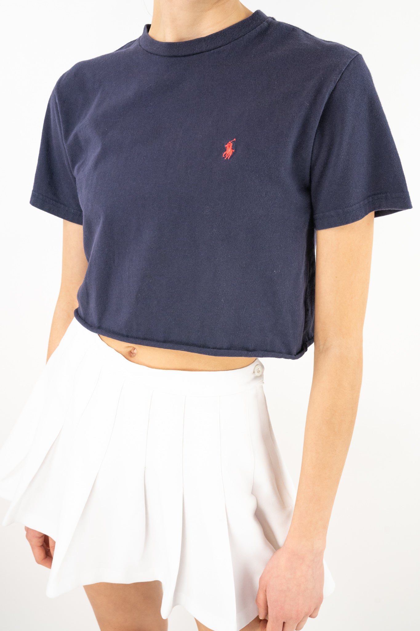 Round-Neck Cropped T-Shirts