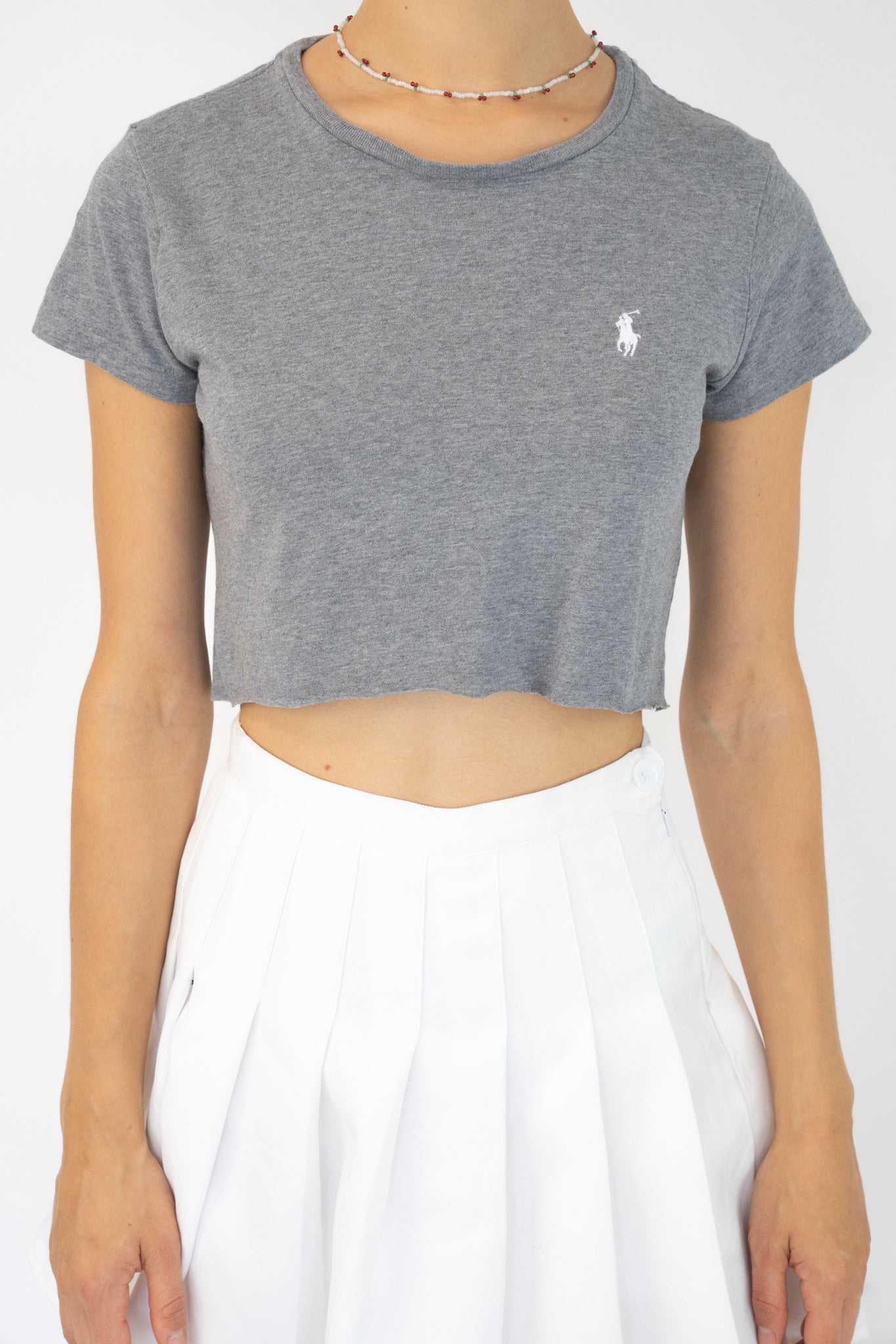 Round-Neck Cropped T-Shirts